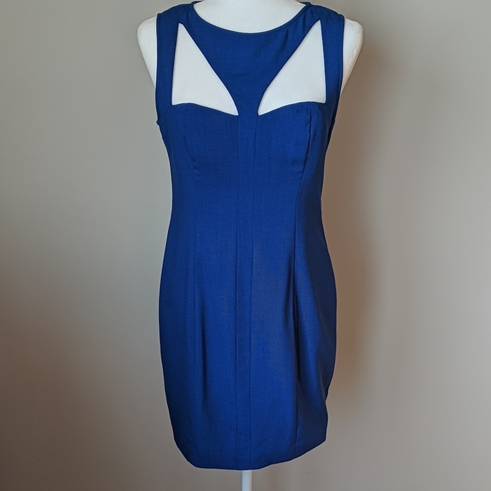 Ark & Co Blue Cutout Mini Dress